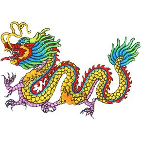 Flying Chinese Dragon Embroidered Iron on Patch Applique Jacket Costume Backpack