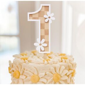 Boho Daisy One Cake Topper - Daisy 1st Birthday Party Decor, Wooden Daisy 1st Birthday Cake Topper, Retro Groovy One Birthday Decor, Daisy Birthday Cake Smash Props