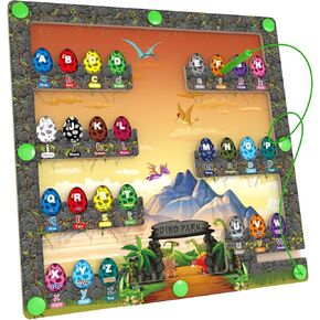 Magnetic Color & Shape Maze, Montessori Wooden Color Shape Matching Puzzle Board - Educational Learning Toys, Toddler Fine Motor Skills Sensory Toys for Boys Girls 3 4 5 Years Old Gift