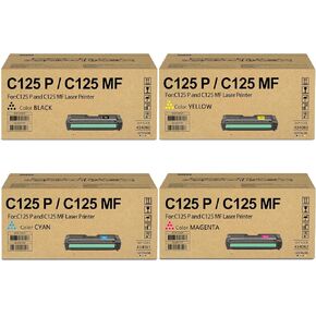 C125 C125P C125MF Toner Cartridge Compatible C125 C125 P C125 MF 434060 434061 434062 434063 Toner Cartridge Replacement for Ricoh 434060 434061 434062 434063 Toner Works for C125 P C125 MF Printer