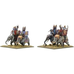 Wargames Delivered Hail Caesar Epic Battles Carthaginian War Elephants - 4 War Elephants with Howdah, 4 Mahout Elephant Riders, 10 Carthaginian Crew, and Bases for Miniature Wargaming by Warlord Games