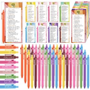 54 Sets Easter Fruit of The Spirit Christian Gifts Bulk Bible Verse Highlighter and Religious Bookmarks Church Welcome Gifts for Sunday School Supplies Holy Week Baptism Party Favors