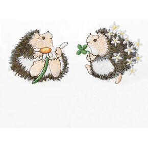 Cute Hedgehog Patches Iron on for Clothing Decoration Repair Decals Sewing On Motif Patches Embroidery Patches 1 Pair