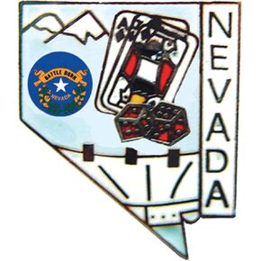 Nevada State Shaped Map Embroidered Patch, with Iron-On Adhesive