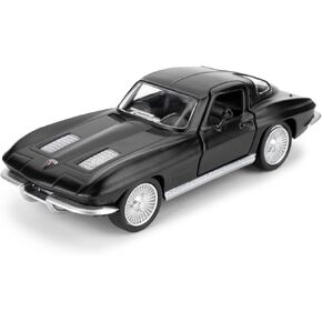 Diecast Alloy Toy Car, 1/36 Scale 1963 Chevrolet Corvette Model Car, Toy Car with Pullback Function, Decorative Model Toys for Collection, Car Gifts for Boys and Girls (Red)