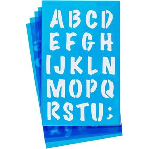 Westcott LetterCraft Stencil, Marker Font, 3/4-Inch and 1-Inch Characters (SM134/15839)