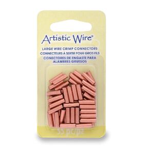 Artistic Wire Large Gauge Crimp Tubes, Tarnish Resistant Silver Plated, for 12 ga Wire, ID 2.2 mm / .086 in, 50 pc