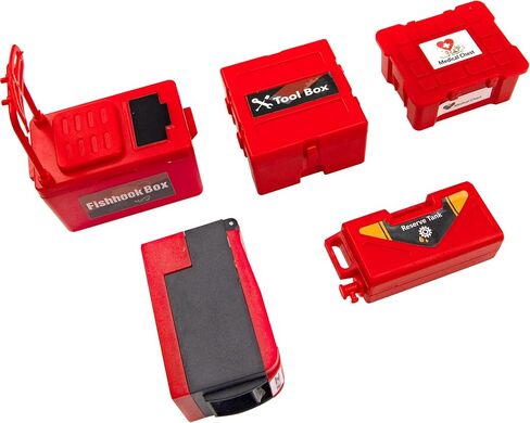 5pcs Hircqoo RC Scale Mini Tool Set إكسسوارات الديكور المتوافقة مع Traxxas Trx4 SCX10 RC4WD D90 Tamiya CC01 90046 REDCAT GEN7 TF2 1/10 RC CARLLER CAR TRACK (RED) in Kuwait