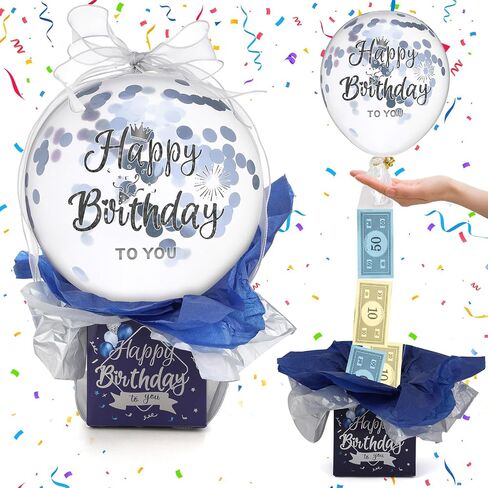 Sumind Pull Money Balloon Box for Cash Birthday Funny Money Balloon Surprise Kit Pull out Cash Holder Gift Box Birthday to You Surprise Gifts for Women Mother Girlfriend Wife(Novelty Style) in Saudi Arabia