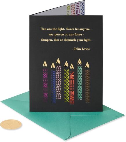 Papyrus Birthday Card with John Lewis Quote (Never Let Anyone Diminish Your Light) in Saudi Arabia