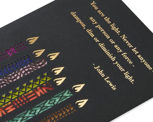 Papyrus Birthday Card with John Lewis Quote (Never Let Anyone Diminish Your Light) in Saudi Arabia
