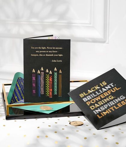 Papyrus Birthday Card with John Lewis Quote (Never Let Anyone Diminish Your Light) in Saudi Arabia
