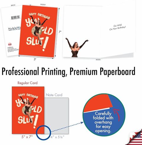 NobleWorks - 1 Funny Women's Birthday Card - Hilarious Bday Greeting Card with Envelope, Sassy Celebration - Aren't You Glad C7025BDG in Kuwait