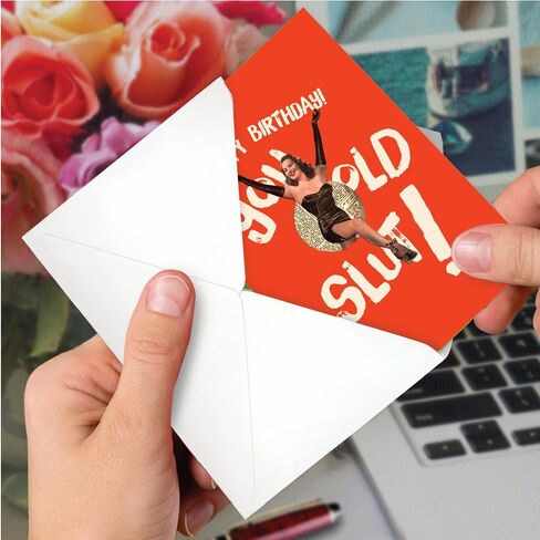 NobleWorks - 1 Funny Women's Birthday Card - Hilarious Bday Greeting Card with Envelope, Sassy Celebration - Aren't You Glad C7025BDG in Kuwait