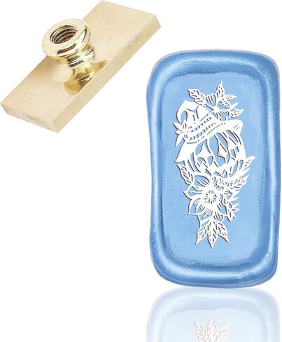 CRASPIRE Flower and Sword Wax Seal Stamp Head Replacement Vintage Sealing Wax Stamp Square Heads Only No Handle for Letter Envelopes Cards Invitations Wedding Halloween Xmas Christmas Easter Day in Saudi Arabia