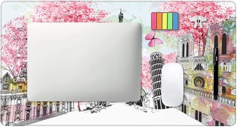Paris Eiffel Tower Mouse Mouse Pad Long Extended XL Gaming European City Mousepad Mousepad Exclude Excluded Mitched Mitches ، 29.5 '× 15.8' ' in Kuwait