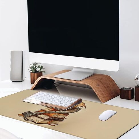 Cute Boston Terrier Large Gaming Desk Mat,Rubber Non-Slip Dog Floral Mouse Pad,31.5x11.8x0.12in Extended Plant Mousepad,Puppy Lover Mice Pads Gifts,Office Home Deskmat Decor in Saudi Arabia