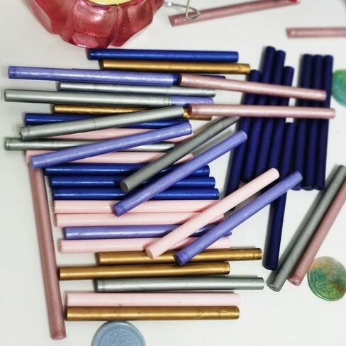 26 Pieces Glue Gun Sealing Wax Sticks for Wax Seal Stamp and Letter Retro Vintage Seal Glue Gun Sealing for Wedding Invitations Cards Envelopes Wine Gift Wrapping (Pine Green) in Saudi Arabia