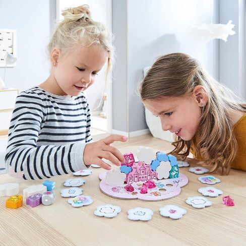 HABA Unicorn Glitterluck Cloud Stacking - Cooperative Kids Board Game - Fun Games for Kids and Unicorn Games Ages 4+ Made in Germany in Saudi Arabia