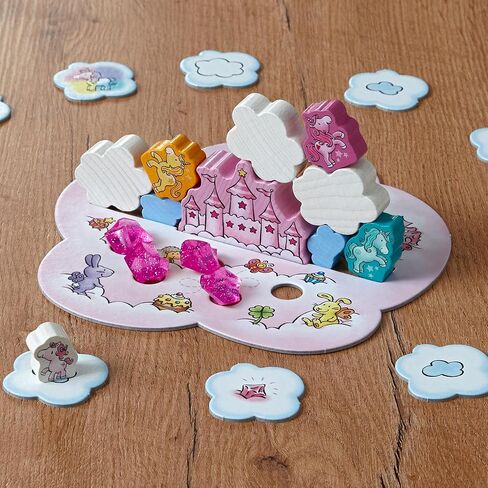 HABA Unicorn Glitterluck Cloud Stacking - Cooperative Kids Board Game - Fun Games for Kids and Unicorn Games Ages 4+ Made in Germany in Saudi Arabia