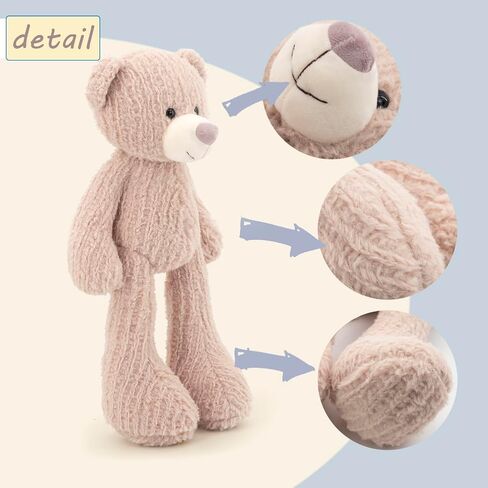 18" Pink Bear Stuffed Animals for Boys and Girls,Soft and Adorable Stuffed Bear Plush Toys for Newborn Babies,Cuddly Stuffed Bear for Kids,Great Gifts on Birthday,Christmas in Kuwait