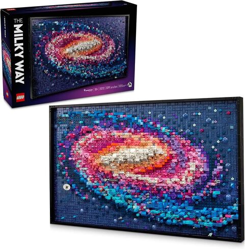 LEGO Art The Milky Way Galaxy Building Set - Space Decor DIY Kits for Adults for Bedroom Wall, Ages 18+ - Gift Ideas for Space Lovers, Men & Women - Includes Frame for Display - 31212 in Saudi Arabia