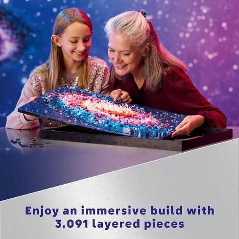 LEGO Art The Milky Way Galaxy Building Set - Space Decor DIY Kits for Adults for Bedroom Wall, Ages 18+ - Gift Ideas for Space Lovers, Men & Women - Includes Frame for Display - 31212 in Saudi Arabia