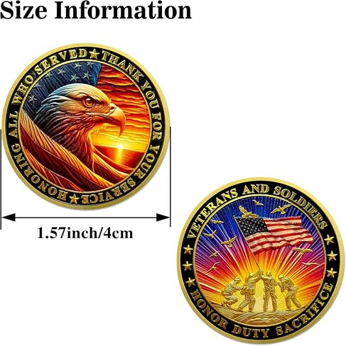 Veteran Challenge Coins Bulk - Veterans Thank You Coins Double-Sided Commemorative Prayer Coin with Bald Eagle and Flag Raising Design, Thank You for Your Service Military Appreciation Coin in Saudi Arabia