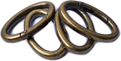 4pcs 37x19mm حلقات بيضاوية زنبركية ، مشبك carabiner البيضاوي المشبك المشبك الزنبركية الربيع ، حلقة بيضاوية للأكياس ، المحافظ BBC8 (البرونز العتيقة) ... in Kuwait