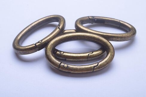 4pcs 37x19mm حلقات بيضاوية زنبركية ، مشبك carabiner البيضاوي المشبك المشبك الزنبركية الربيع ، حلقة بيضاوية للأكياس ، المحافظ BBC8 (البرونز العتيقة) ... in Kuwait