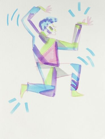 Ecoline Pack of 5 Brush Pen, Green Blue, Liquid Watercolour in Kuwait