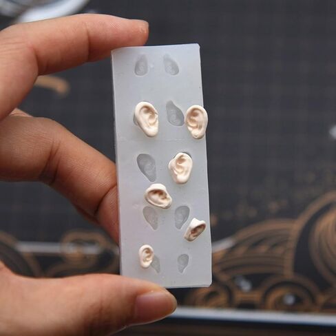 Cute Ear Silicone Mould for DIY Pottery Clay Crafts Doll Ears Mold Ornament Resin Molds for Epoxy Casting in Saudi Arabia