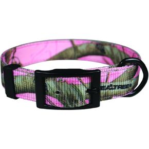 Officially Licensed Realtree APC Camouflage Nylon Collar with Black Durable Metal Hardware, 23", Pink