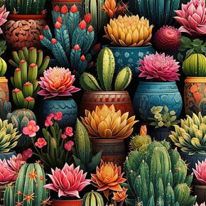 BXXRBX Succulent Diamond Art Kits for Adults- Diamond Painting Kit Plants, DIY 5D Full Round Drill Gem Art Plant for Great Home Wall Decor and Gift 14x14 Inch