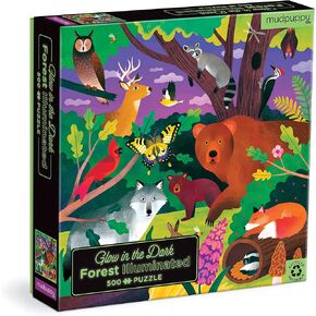 Mudpuppy Forest Illuminated 500 Piece Glow in The Dark Puzzle