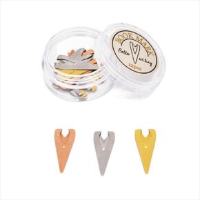 12Pcs Color Mixing Book Line Markers,Metals Bookmarkers Book Page Markers Arrow Bookmarks Gold Silver Book Marker Clip for Students Book Lovers Bookmarks