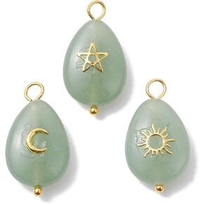 LiQunSweet 5 pcs Cherry Theme Natural Agate Charms Crystal Gemstone Imitation Fruit Food Charms for DIY Jewelry Bracelet Necklace Earring Keychain Craft Decorations