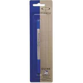 Parker QUINK Rollerball Pen Ink Refill, Medium, Blue