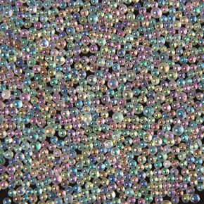 Resin Bubble Beads 100 g Iridescent Glass Water Droplet Bubble Beads No Hole Bubble Beads Tiny Mini Resin Shaker Filler Beads Resin Inclusion Accessories (Iridescent 1.5-3 mm)