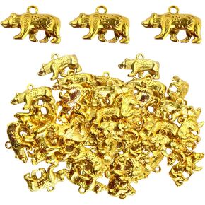 30pcs Bear Pendant Charms Tibetan Alloy Cute Small Animal Bear Pendants Decorative Accessories for DIY Necklace Bracelet Keychain Jewelry Making Findings