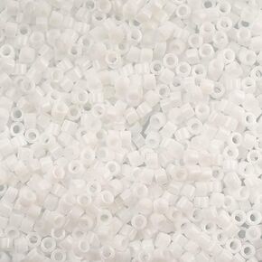 Miyuki Delica 11/0 - Chalk White DB0200 50g Bag of Japanese Glass Beads | Seed Beads for Jewelry Making
