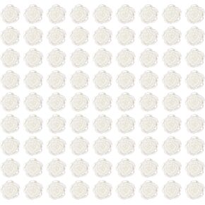 AUEAR, 100 Pack Resin Rose Flower Flat Back Beads 12mm Pearls Cabochons Charms for Phone Case Scrapbooking Jewelry Making Craft Decor