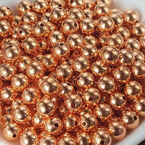 Genuine Smooth Shiny Pure Solid Copper Round Beads Spacer Ball Jewelry with Clear Coat Seamed Beads Finding in Size 3.2mm