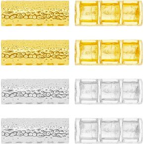DICOSMETIC 22mm Watch Bead Connector 4 Colors Bead Bracelet Connector 8Pcs Watch Band Adapter Jewelry Making Replacement Link Bead for Watch Wristband Connectors Bead Connectors for Watch Band Making