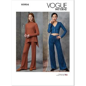 Vogue Misses' Cardigan, Tunic and Pants Sewing Pattern Kit, Design Code V1914, Sizes XSM-SML-MED
