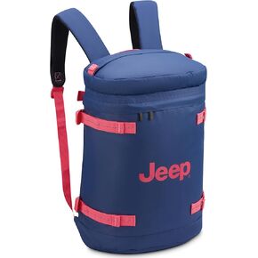 Jeep JS013C Cylindrical Travel Backpack, Navy, 17" Laptop
