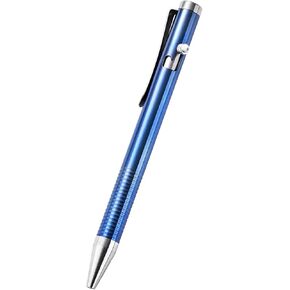 Titanium Bolt Action Pen with Clip Ballpoint Pen Pocket Pen Compact Size EDC Pen for Everyday Carry (Grey)