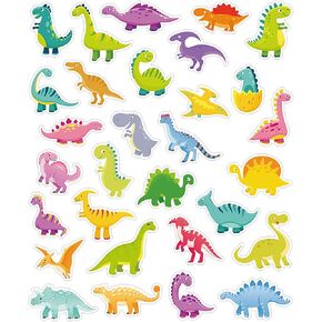 600 PCS ملصقات ديناصور للأطفال ، ملصقات ديناصور لطيفة متنوعة للحرف اليدوية وملصقات الديناصورات لمكافآت المعلمين في الفصل الدراسي الأظرف بطاقات الهدايا لحفلات الحفلات.