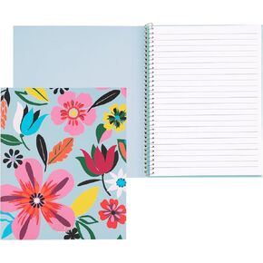 kate spade new york Small Concealed Spiral Notebook, 8.25" x 6.75" Journal Notebook with 112 Lined Pages, Safari Floral
