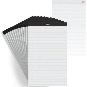 Staples 281303 Notepads 8.5 بوصة × 14 بوصة وايت 50 SH/PAD 12 PADS/PK (51297/26786)